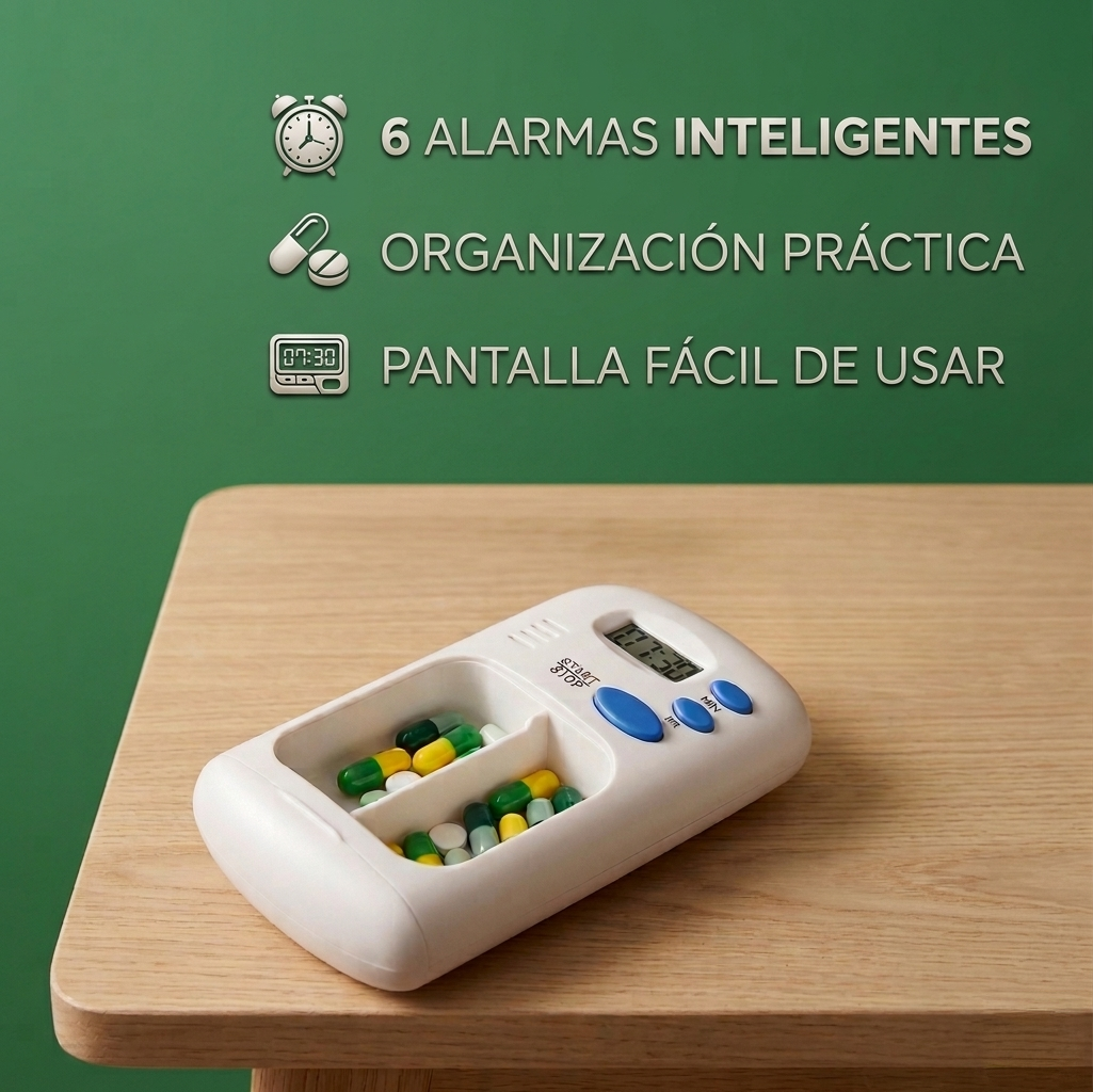 Pastillero Con Alarma  Caja Porta Pastil